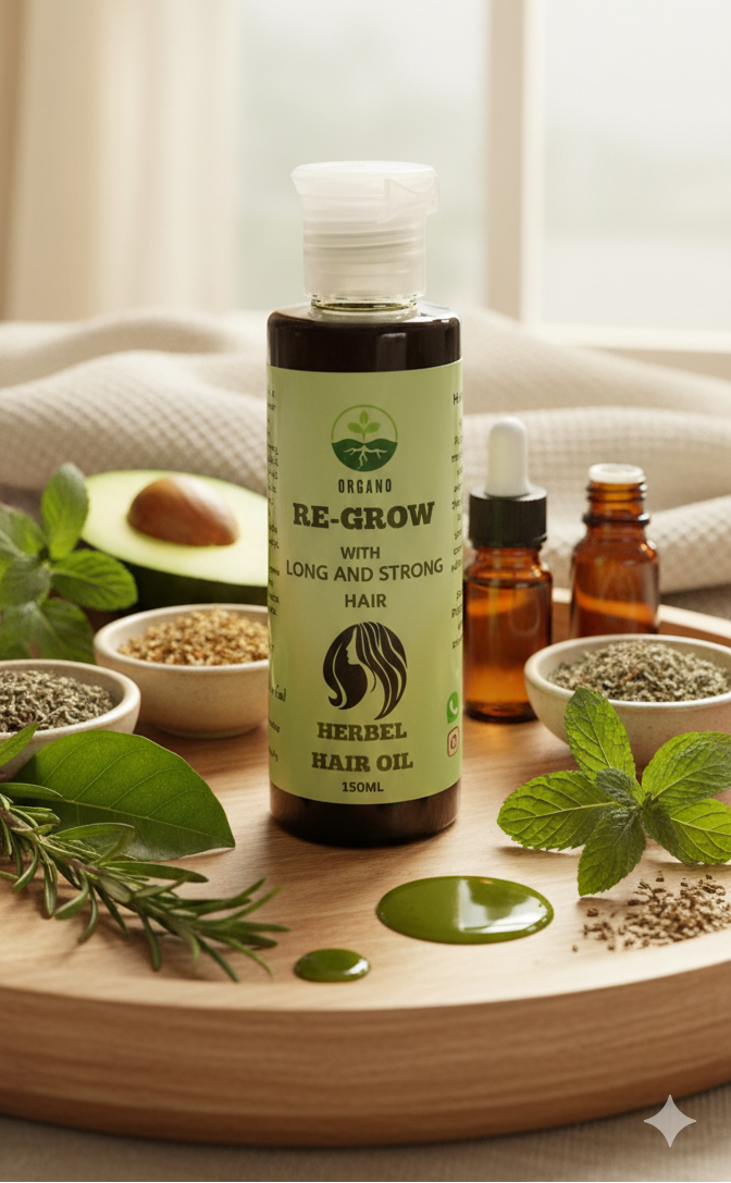 Regrow Hair Oil – Herbal Elixir for Stronger, Thicker Hair